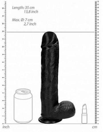 W-326 RealRock 15" Realistic Mega Cock BLACK