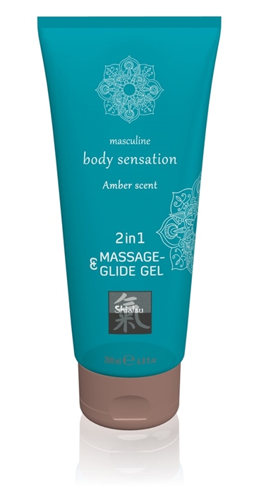 Shiatsu Masculine 2in1 Amber massage og glide 200ml
