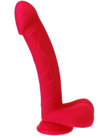 Colours Pink silikone dildo med sugekop 21,5cm