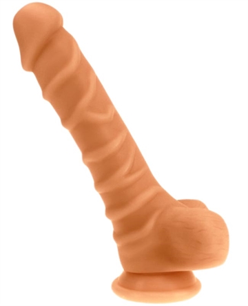 Colours Lys silikone dildo med sugekop 22cm