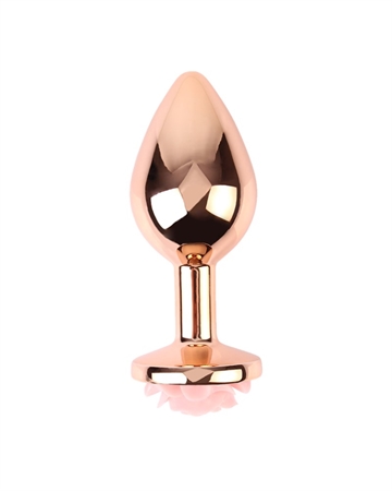 W-221 METALIK Rosaguld Rosa Rose Medium Metal buttplug